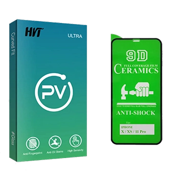 محافظ صفحه نمایش 9D اچ وی تی مدل PV glass مناسب برای گوشی موبایل اپل iphone X / XS / 11 pro